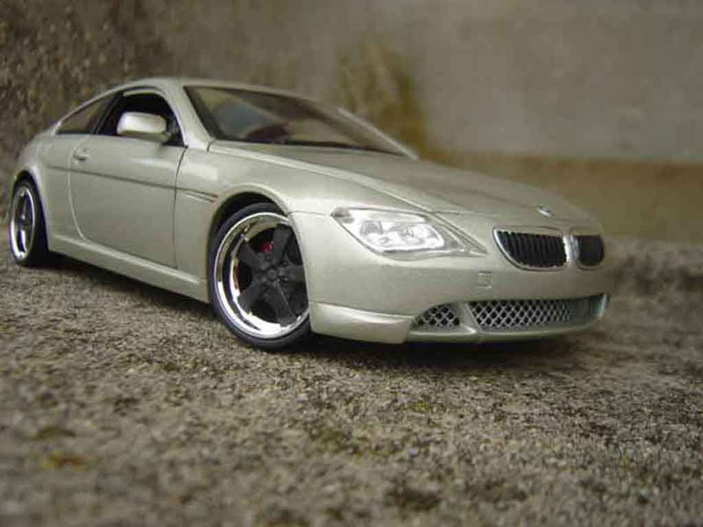 Bmw 645 E63 1/18 Hot Wheels E63 ci coupe grigio metallized jantes neros modellino in miniatura