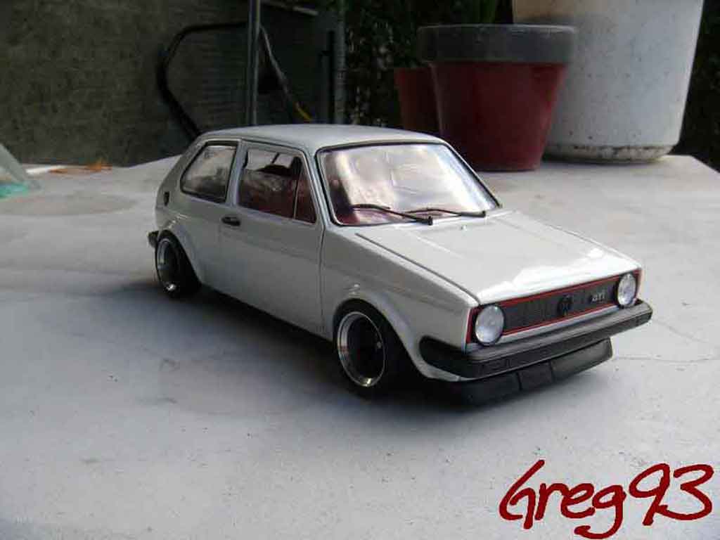 Volkswagen Golf 1 GTI 1/18 Solido jantes ATS 1 GTI tuning bianco modellino in miniatura