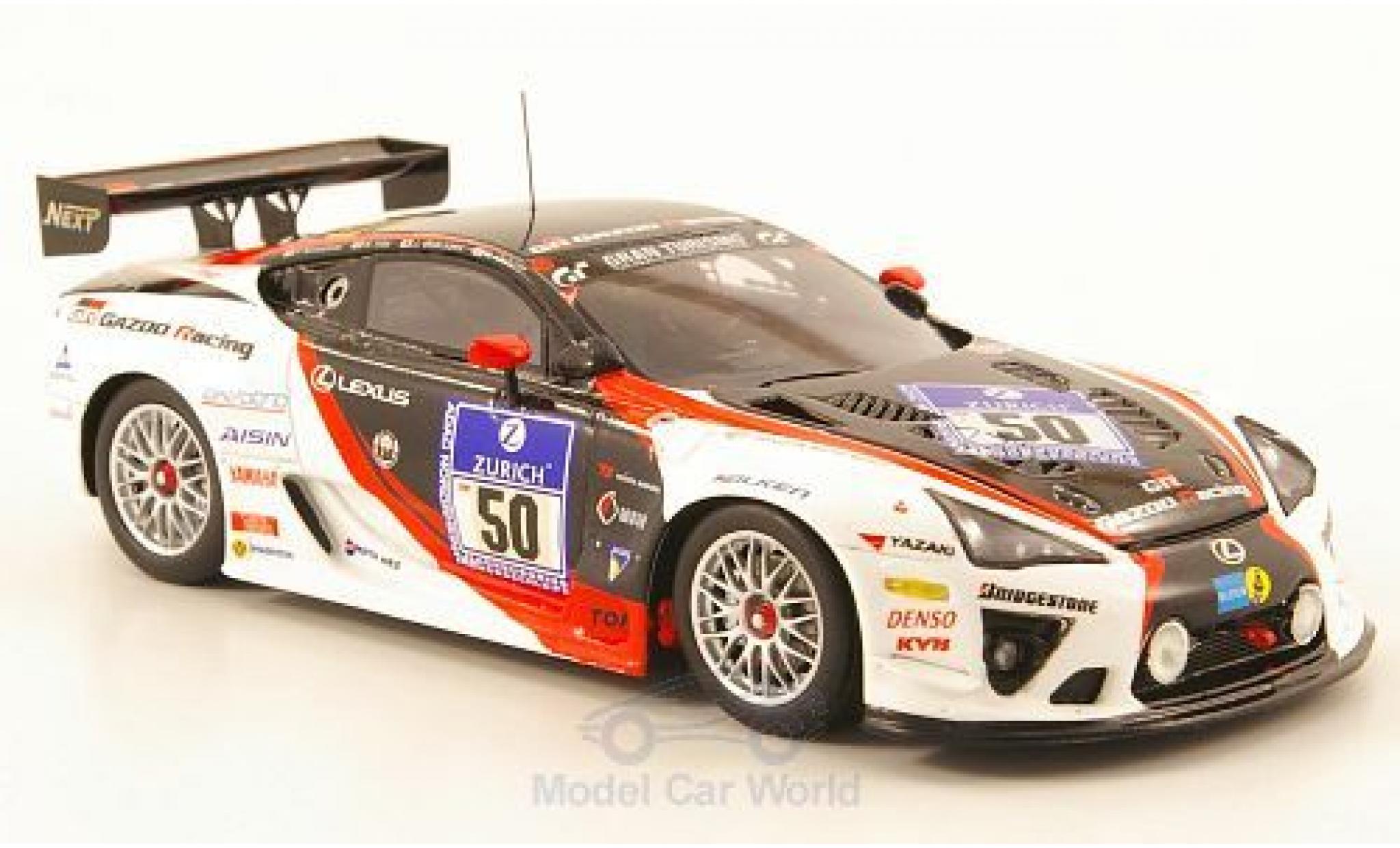 Lexus LFA 1/43 Ebbro No.50 Gazoo Racing 24h Nürburgring 2010 T.Kinoshita/A.Iida/J.Wakisaka/K.Oshima modellino in miniatura