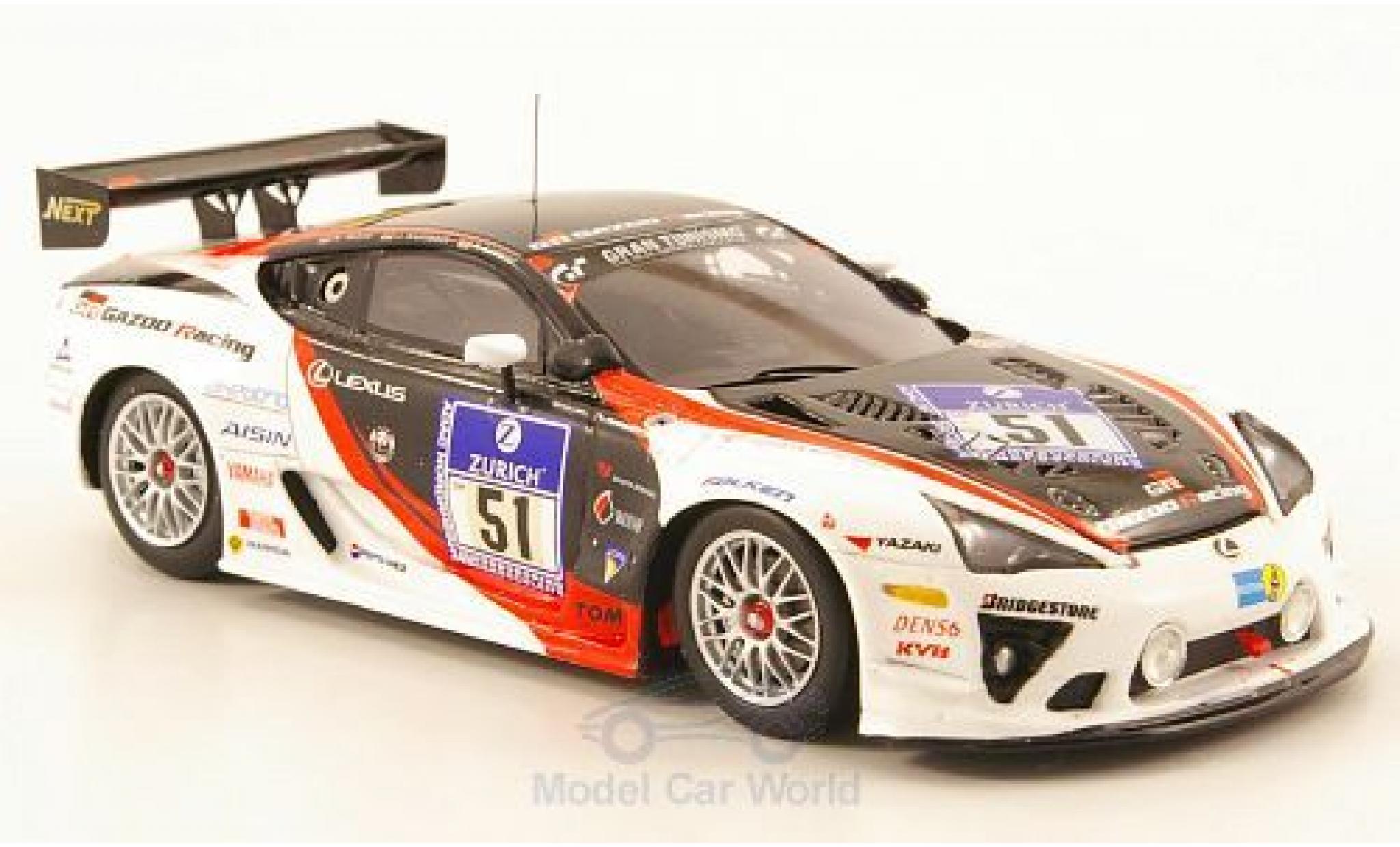 Lexus LFA 1/43 Ebbro No.51 Gazoo Racing 24h Nürburgring 2010 A.Hahne/J.Krumbach/A.Lotterer modellino in miniatura