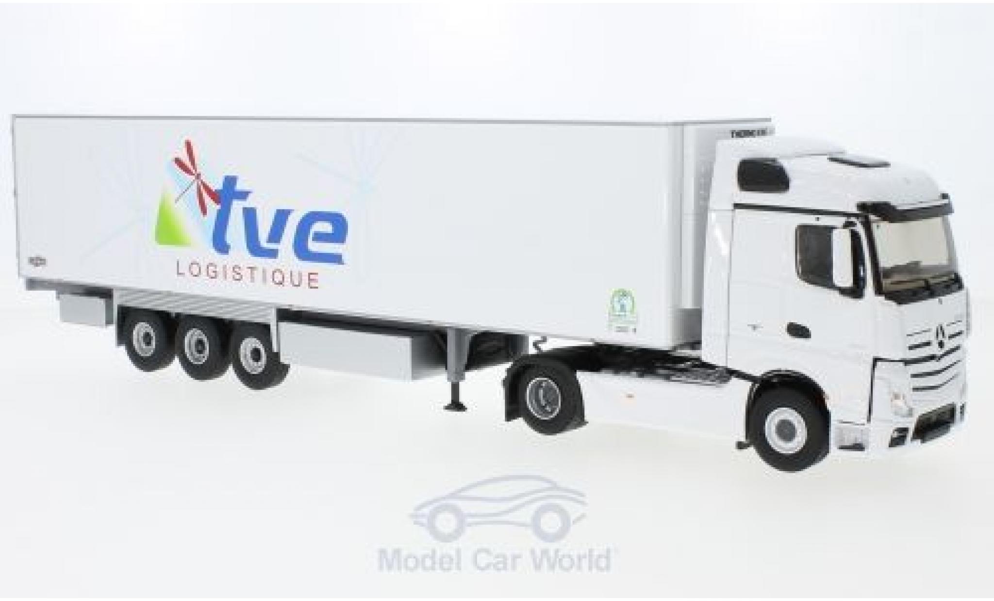 Mercedes Actros 1/43 Eligor 2 Semi bianco TVE Logistik modellino in miniatura
