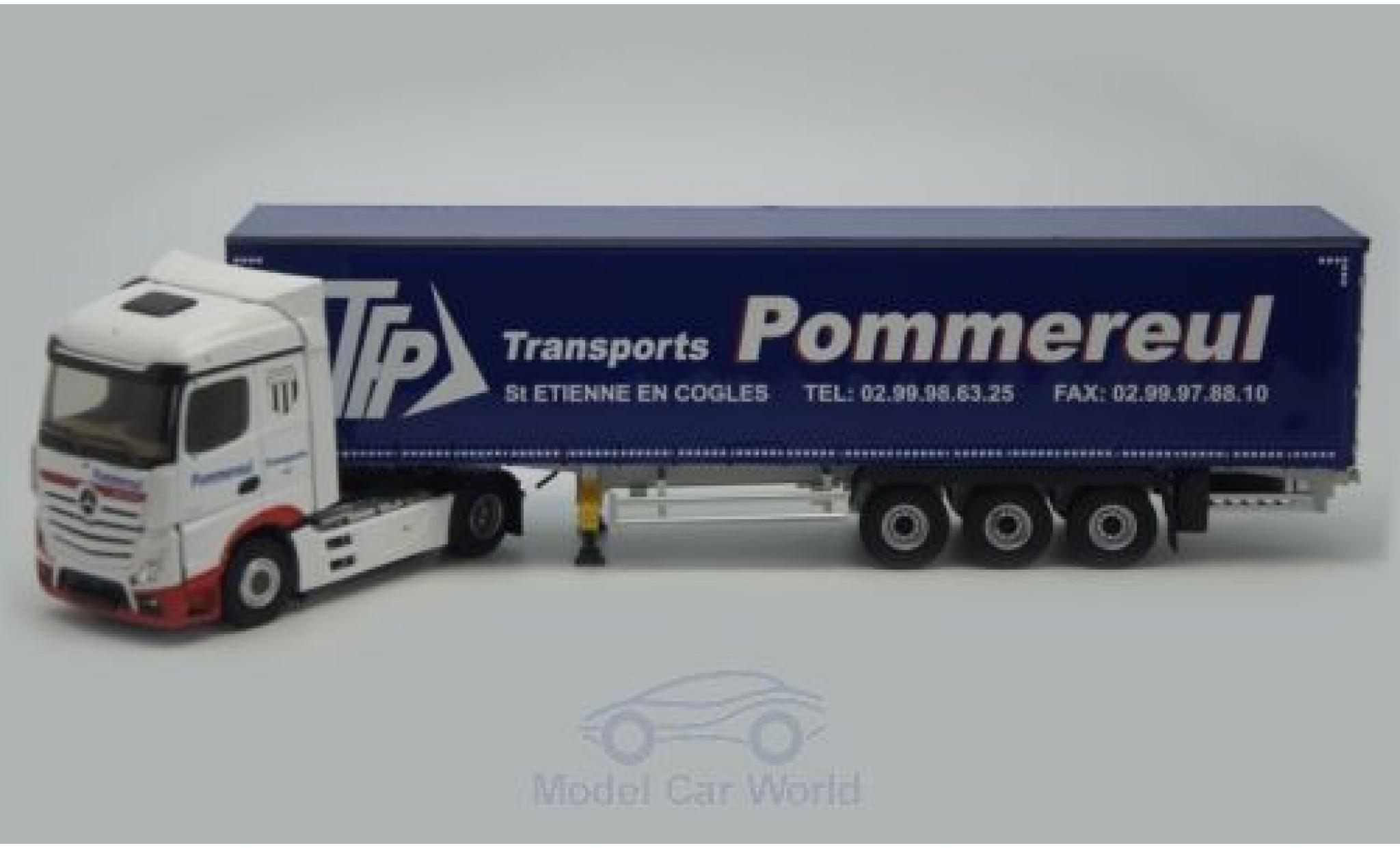 Mercedes Actros 1/43 Eligor 2 Streamspace Pommereul Gardinenplanen-Sattelzug modellino in miniatura