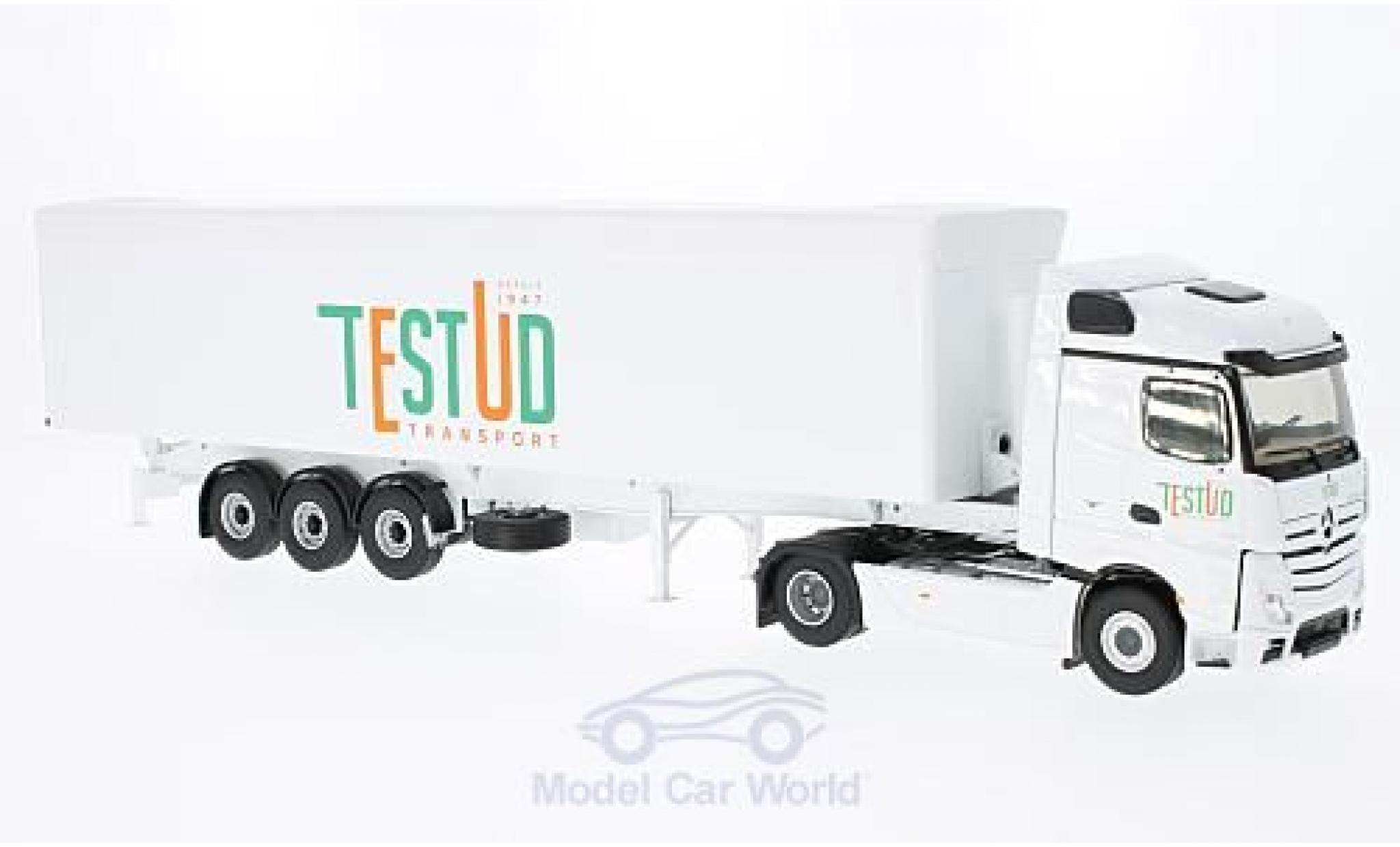 Mercedes Actros 1/43 Eligor 2 Streamspace bianco Testud Transport ohne Vitrine modellino in miniatura