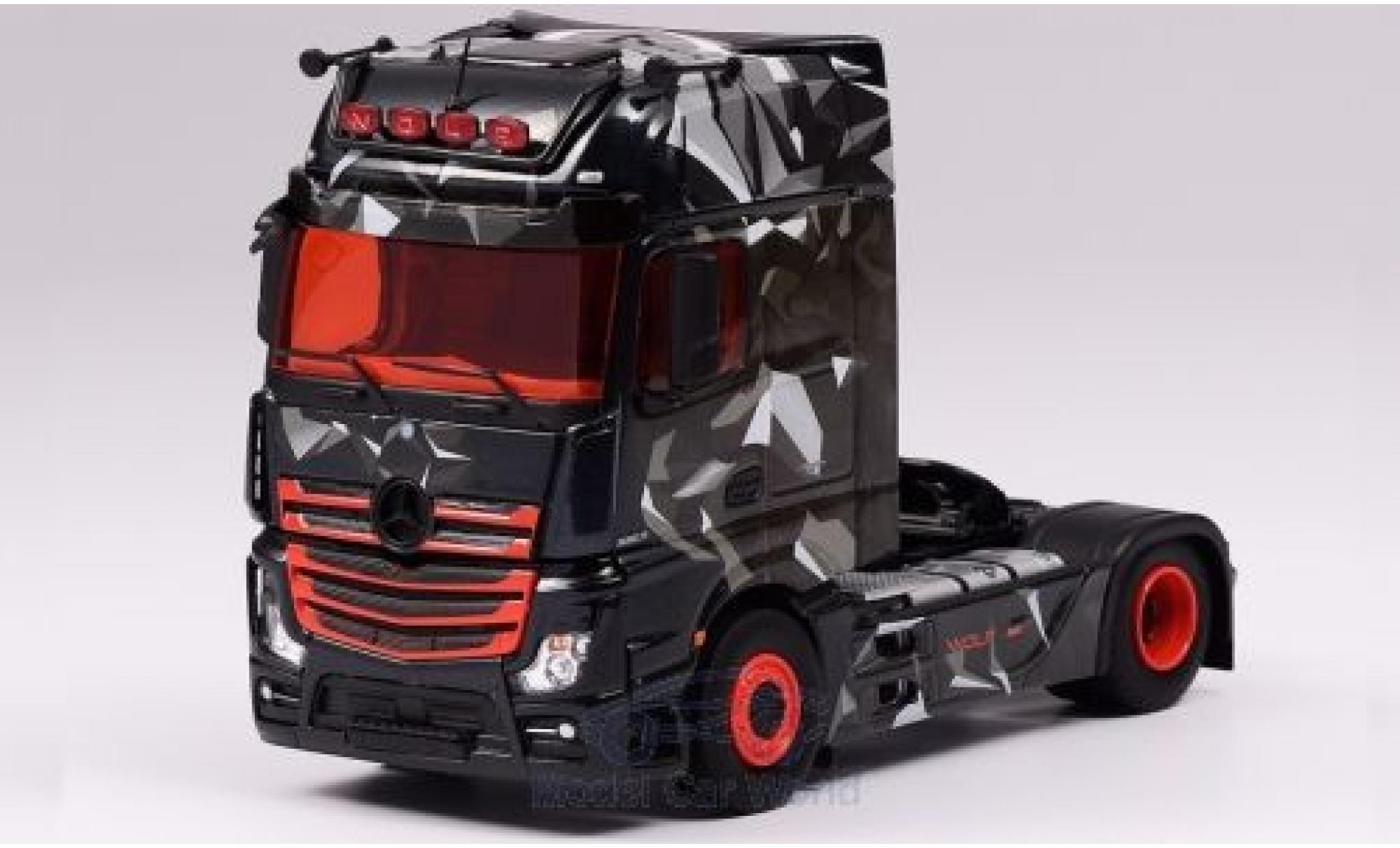 Mercedes Actros 1/43 Eligor 2 1863 Gigaspace nero/Dekor Wolf modellino in miniatura