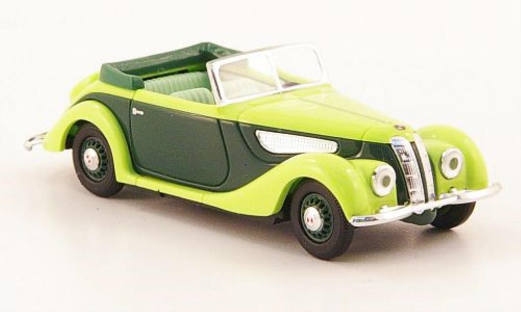 EMW 327 1/87 Busch Cabriolet grun/grun CMD-Ausfuhrung modellino in miniatura