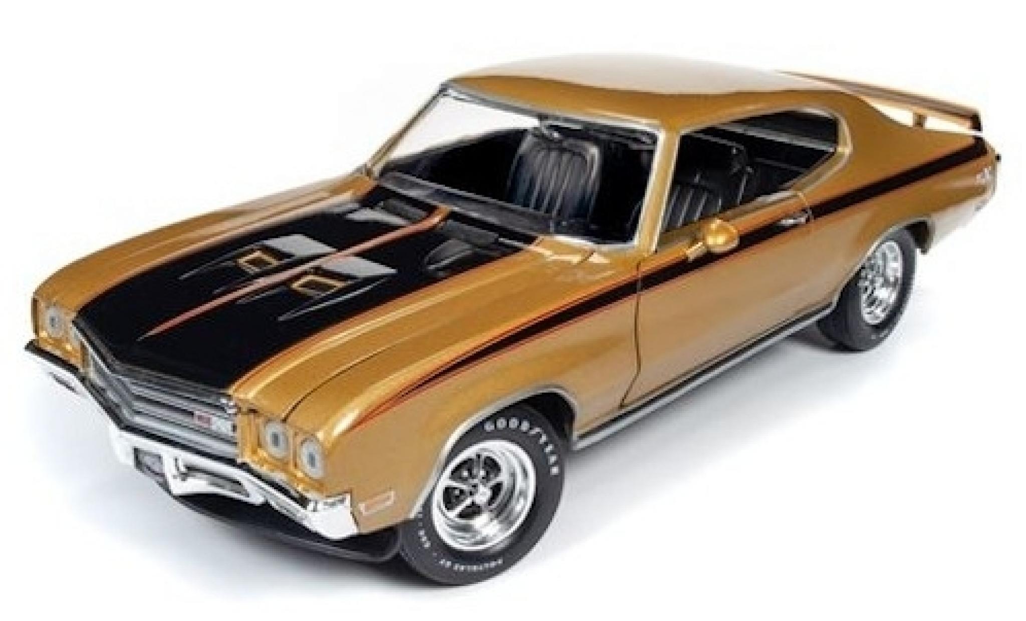Buick GS 1/18 Ertl X gold/nero 1971 modellino in miniatura