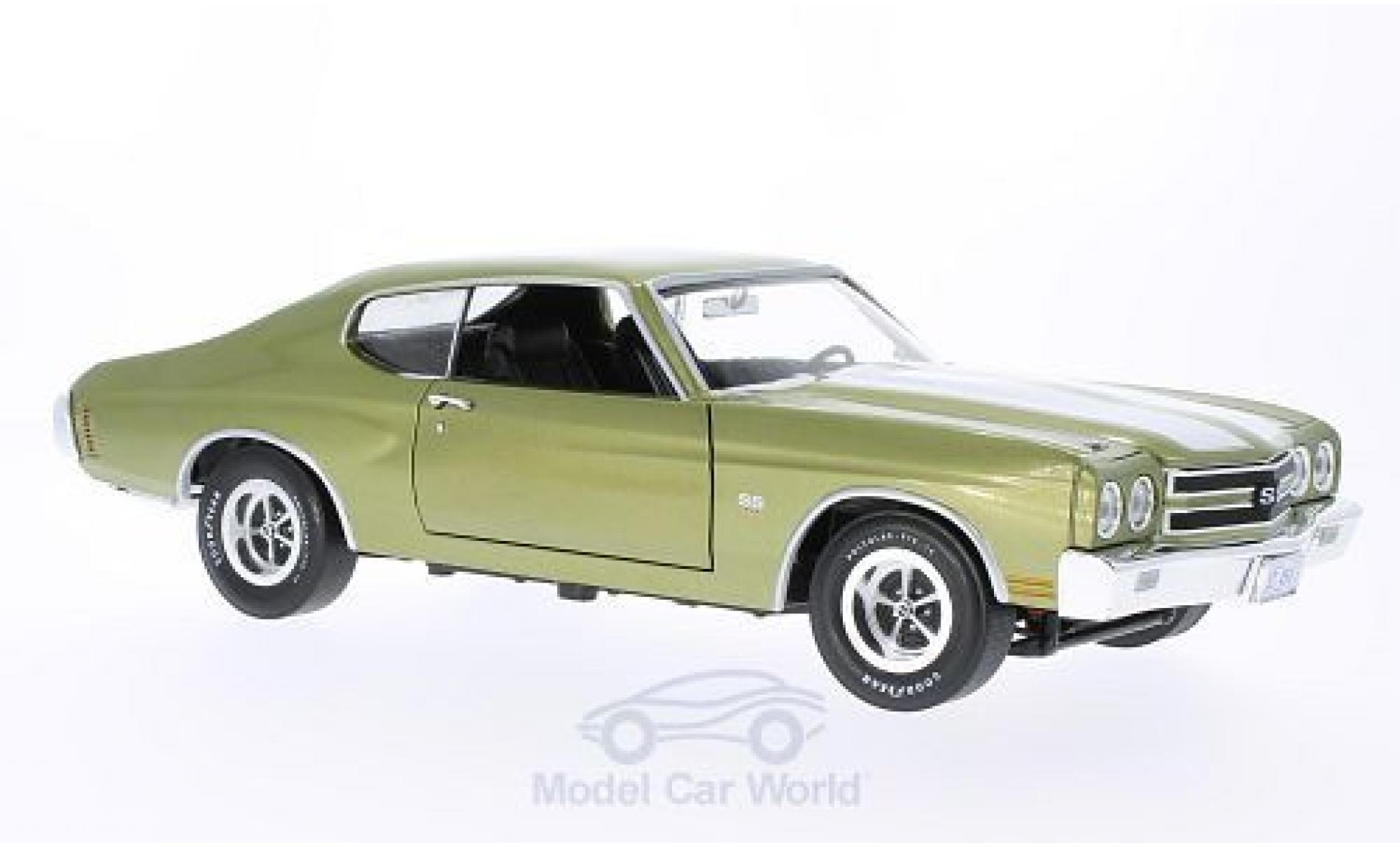 Chevrolet Chevelle 1970 1/18 Ertl SS 454 metallico verde/bianco 1970 modellino in miniatura