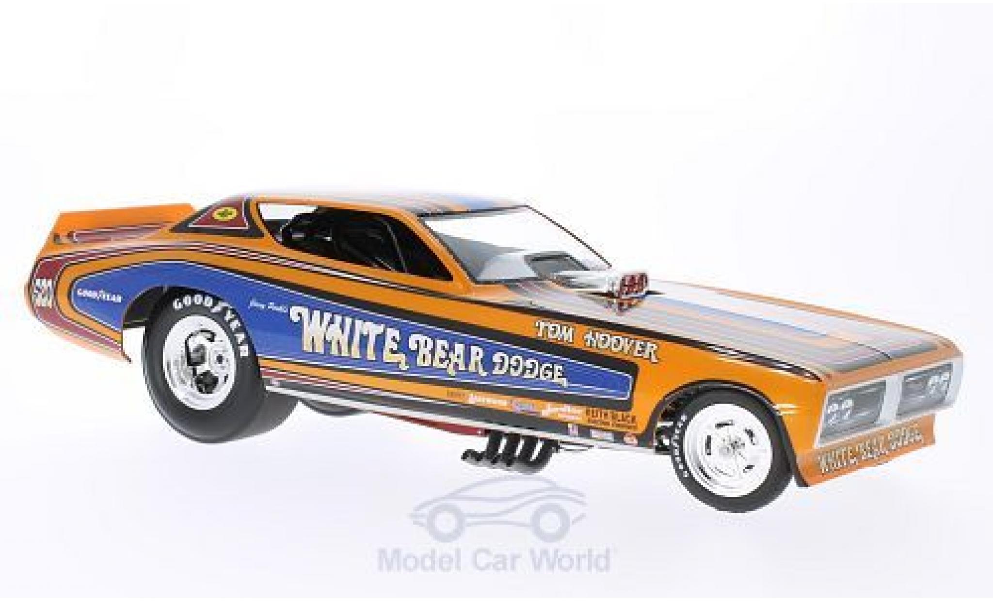 Dodge Charger 1971 1/18 Ertl Funny Car White Bear NHRA 1971 J.Perkl modellino in miniatura