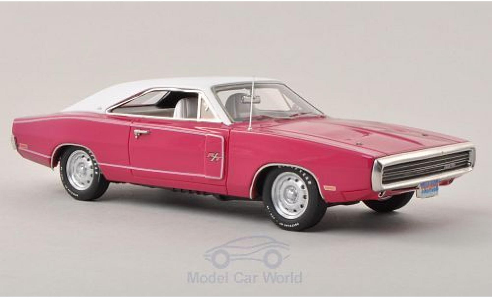 Dodge Charger 1970 1/43 Ertl R/T rosa/bianco 1970 modellino in miniatura