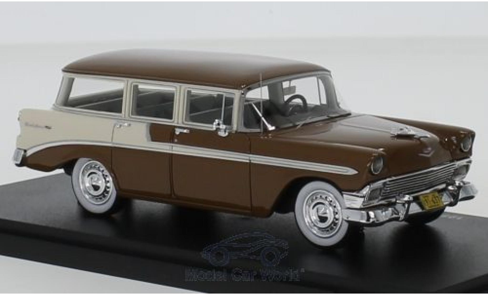 Chevrolet Bel Air 1/43 Esval Models Beauville marroneee/bianco 1956 modellino in miniatura