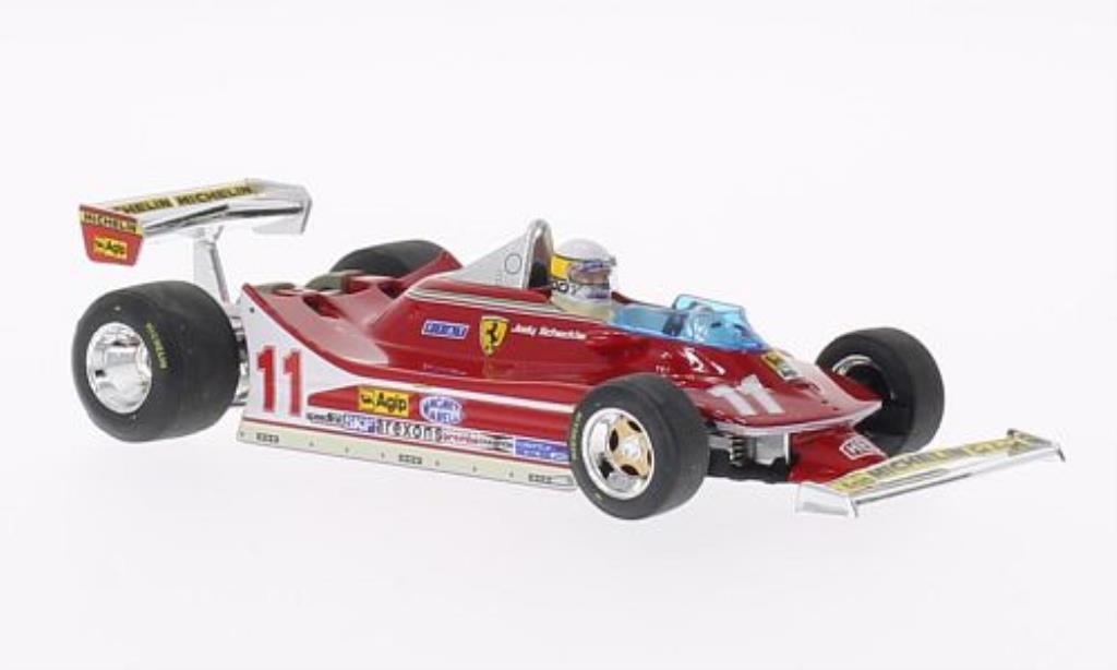 Ferrari 312 T4 1/43 Brumm T4 No.11 mit Fahrerfigur GP Italien 1979 modellino in miniatura