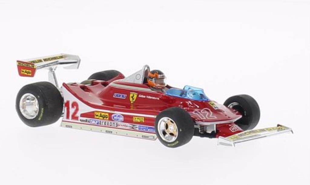 Ferrari 312 T4 1/43 Brumm T4 No.12 mit Fahrerfigur GP Frankreich 1979 modellino in miniatura