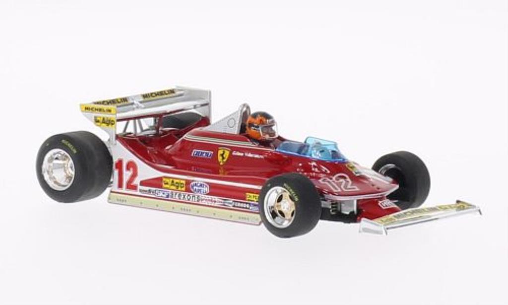 Ferrari 312 T4 1/43 Brumm T4 No.12 mit Fahrerfigur GP Monaco 1979 modellino in miniatura