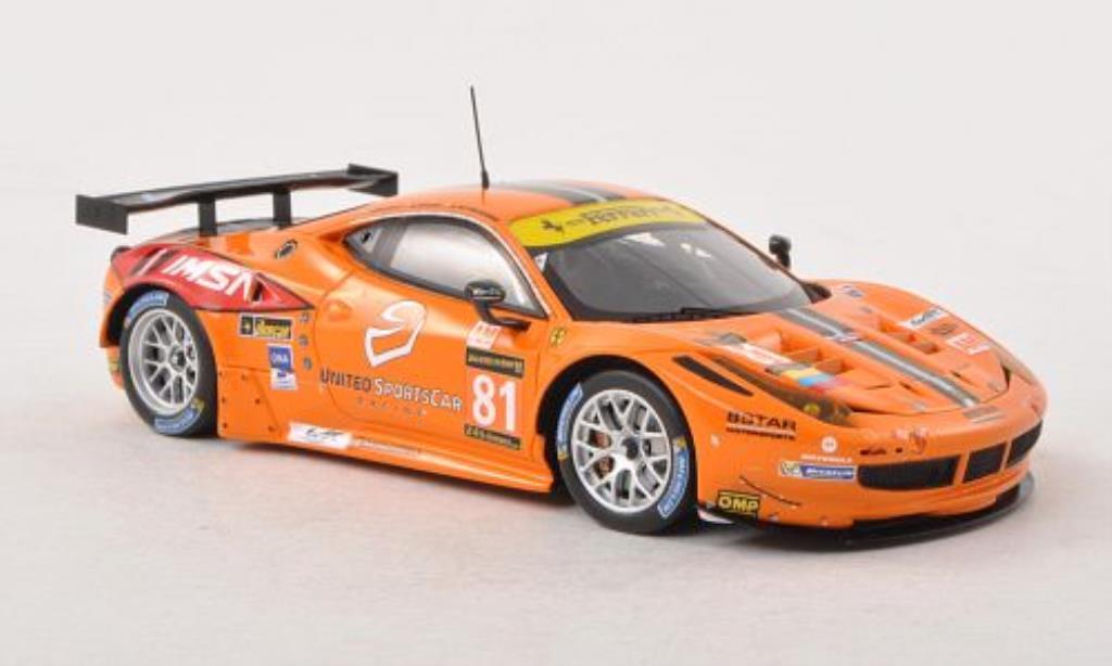 Ferrari 458 Italia 1/43 Fujimi Italia GT2 No.81 8Star Motorsports 24h Le Mans 2013 /J.Bright modellino in miniatura