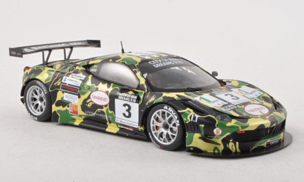 Ferrari 458 Italia 1/43 Fujimi Italia GT3 No.3 Auto Italia/AF Corse Macau GT Cup 2012 modellino in miniatura