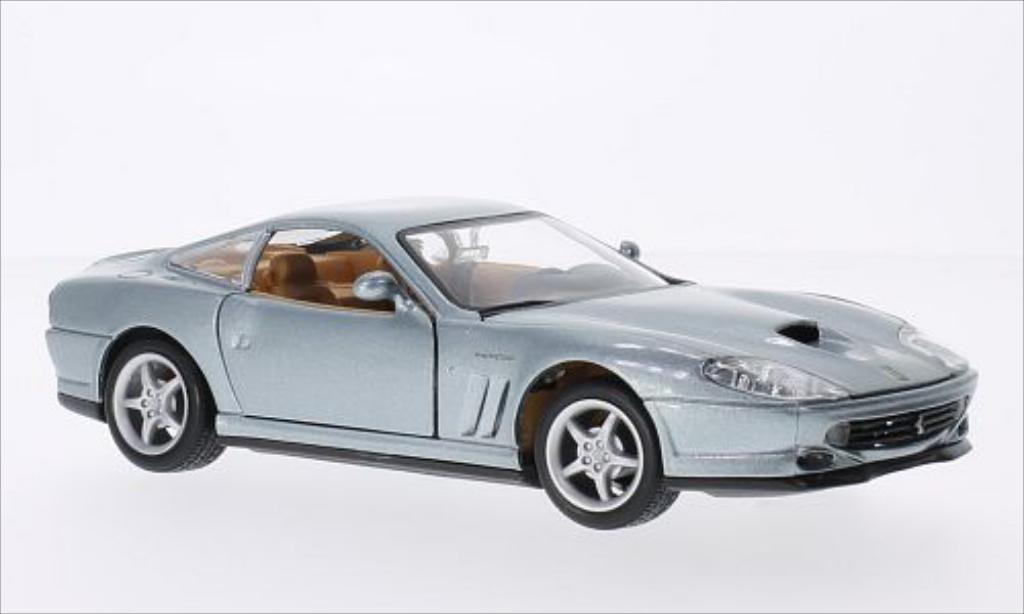 Ferrari 550 Maranello 1/24 Burago Maranello metallico grigio modellino in miniatura