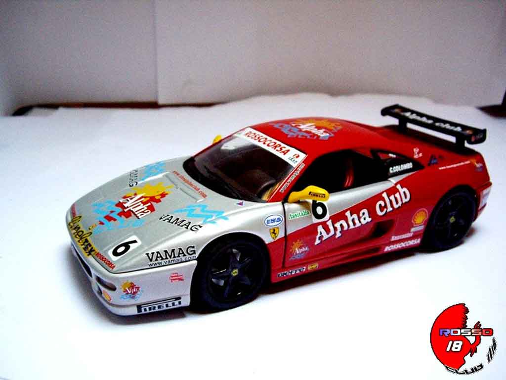 Ferrari F355 Berlinetta 1/18 Hot Wheels Berlinetta challenge #6 c.colombo tuning modellino in miniatura