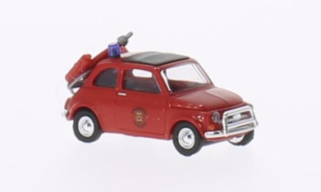 Fiat 500 1/87 Busch Brandweer Feuerwehr (NL) modellino in miniatura