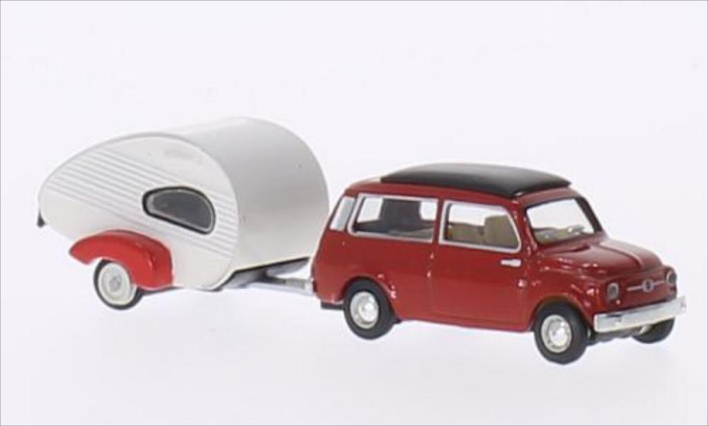 Fiat 500 1/87 Schuco Giardinera rosso modellino in miniatura
