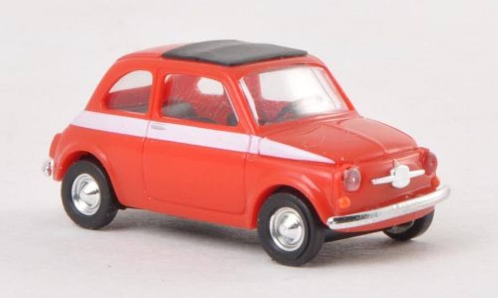 Fiat 500 Sport 1/87 Busch Sport rosso/bianco 1965 modellino in miniatura