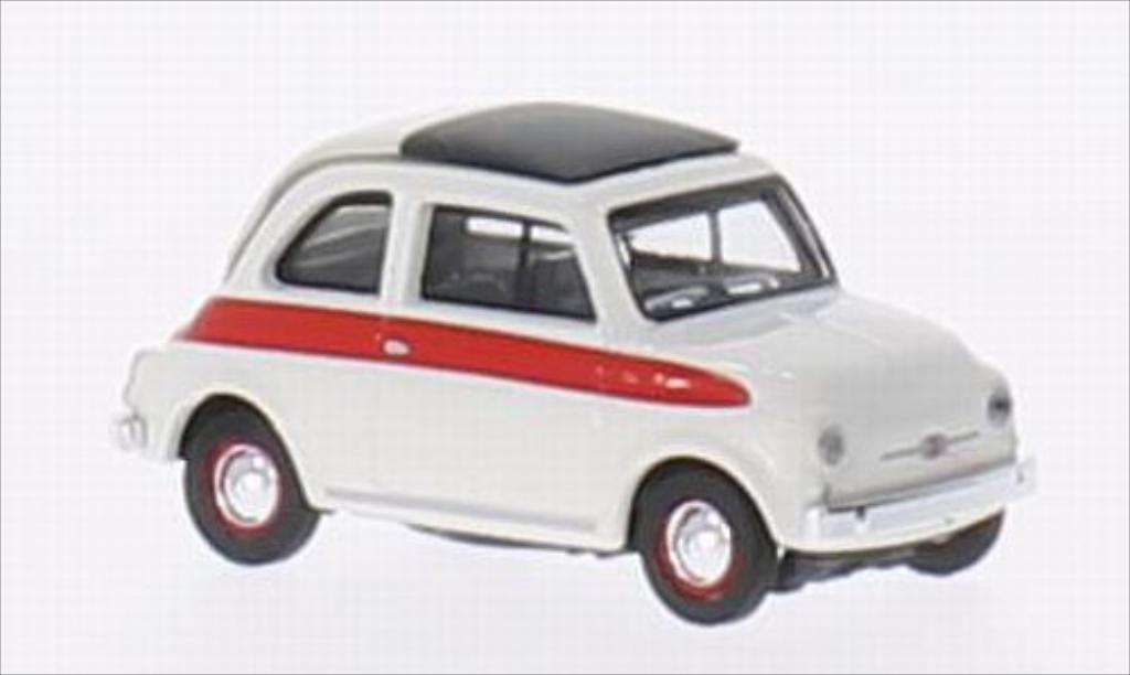 Fiat 500 Sport 1/87 Schuco Sport bianco/rosso modellino in miniatura