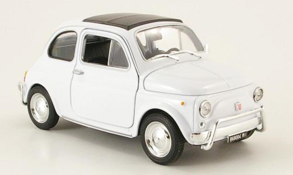 Fiat 500 1/24 Welly bianco modellino in miniatura