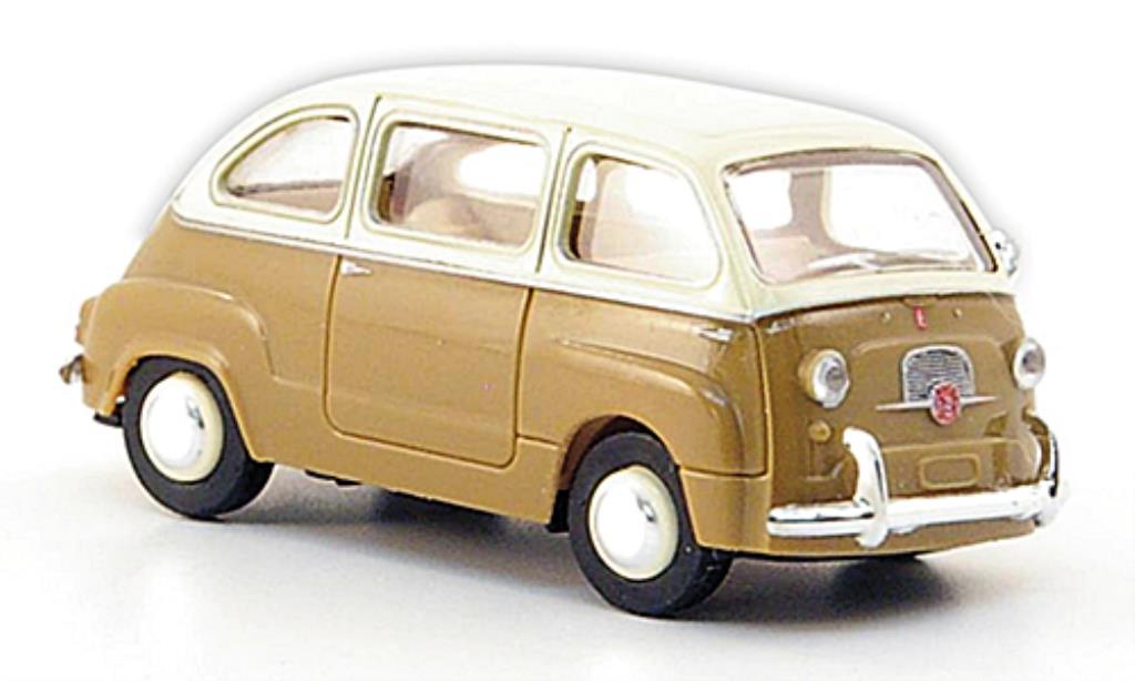 Fiat 600 1/87 Brekina Multipla marroneee/elfenbein modellino in miniatura