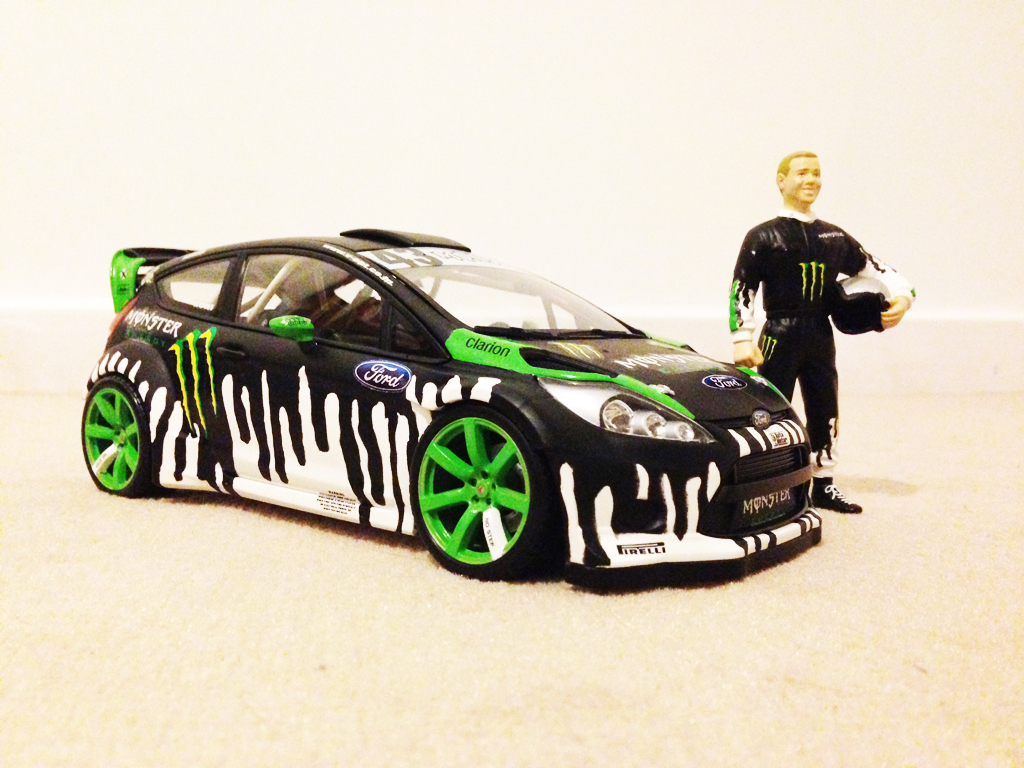 Ford Fiesta WRC 1/18 Minichamps WRC Ken Block tuning modellino in miniatura