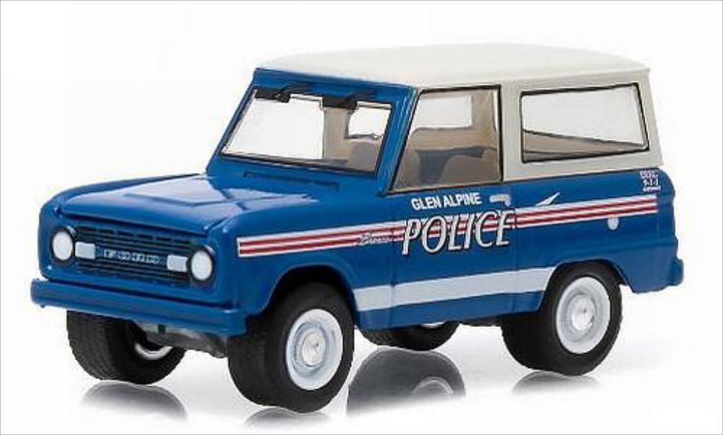 Ford Bronco 1/64 Greenlight Glen Alpine Police 1967 modellino in miniatura