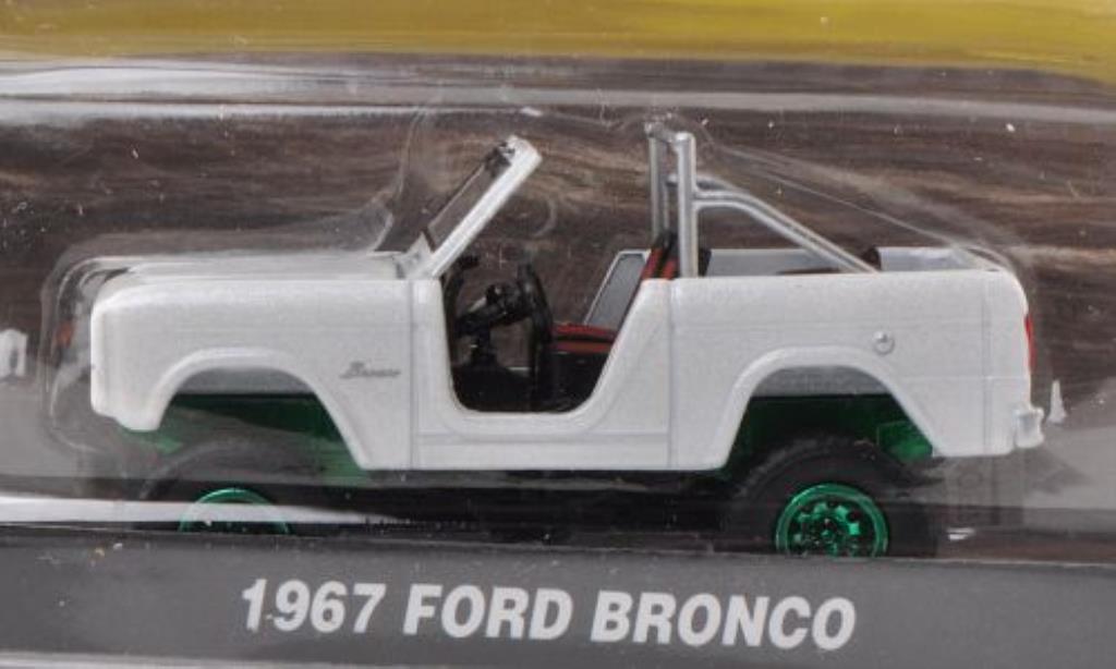 Ford Bronco 1/64 Greenlight bianco Special Version 1967 modellino in miniatura