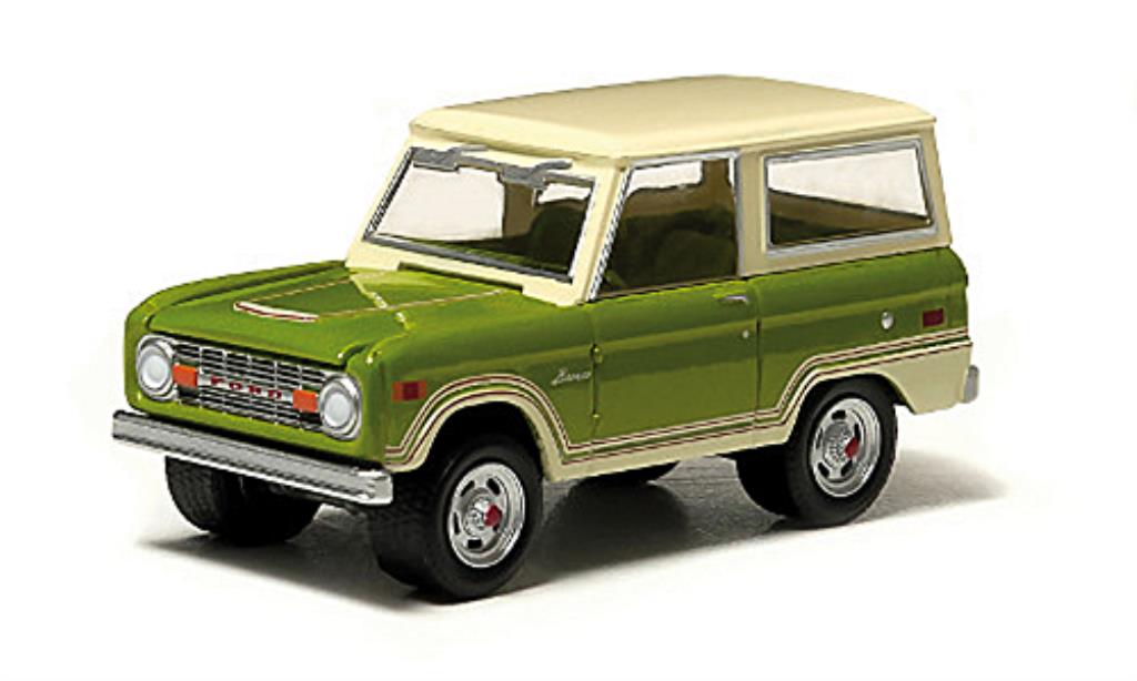 Ford Bronco 1/64 Greenlight Ranger grun/beige 1974 modellino in miniatura