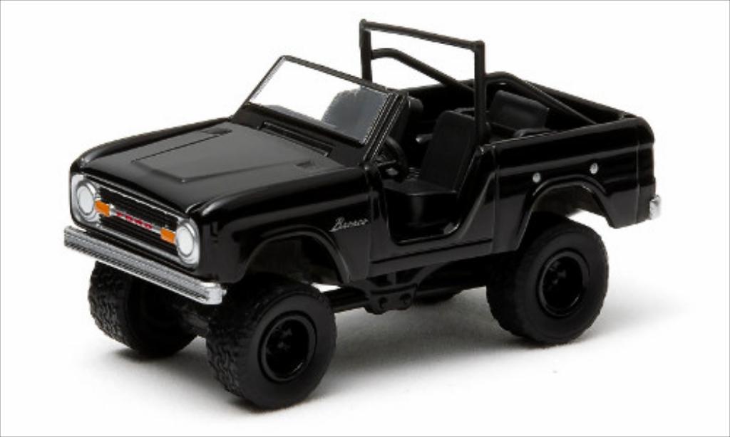 Ford Bronco 1/64 Greenlight nero 1970 modellino in miniatura