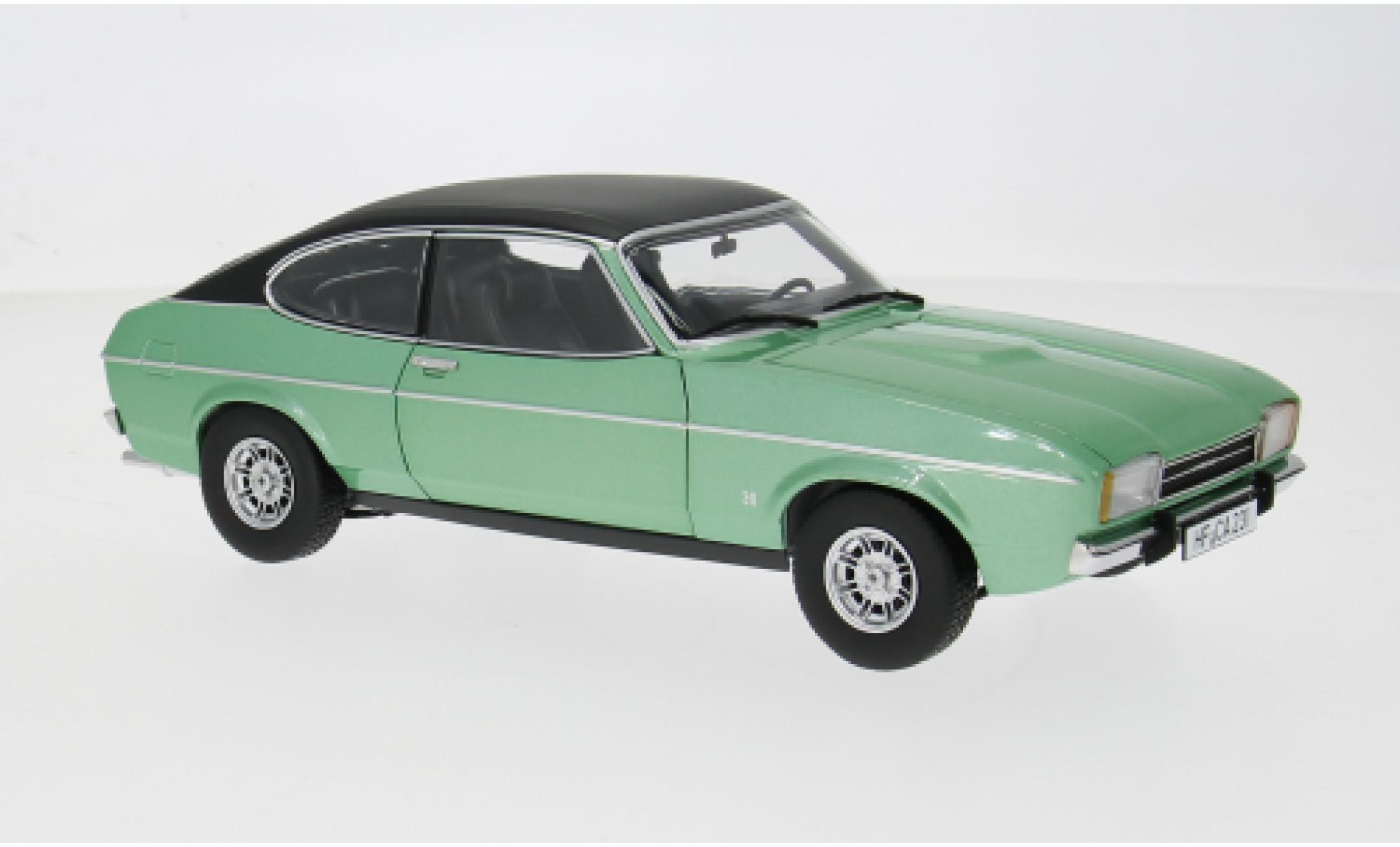 Ford Capri 1/18 Touring II Ghia 3.0 gr&uuml;n/schwarz 1974 1:18 modellino in miniatura