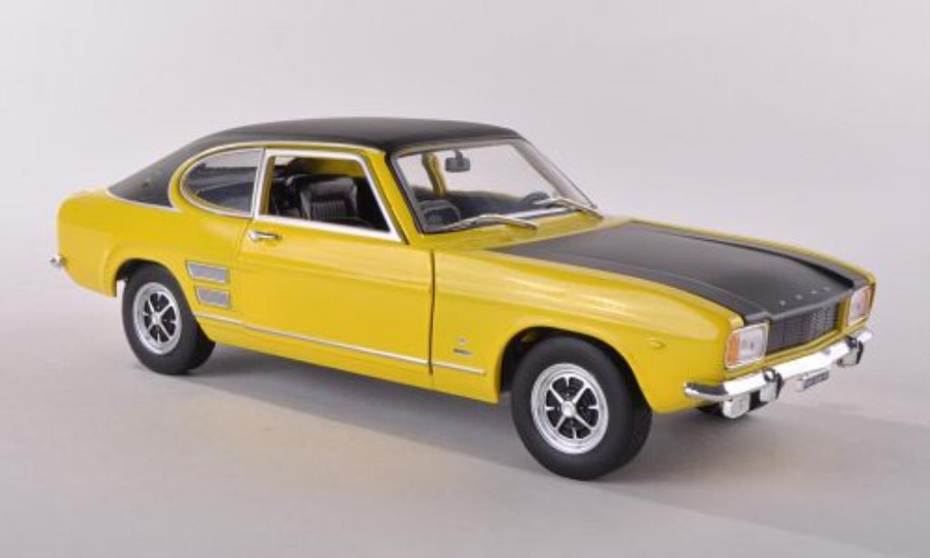 Ford Capri 1/24 WhiteBox MKI 1700 GT XLR giallo/nero 1970 modellino in miniatura
