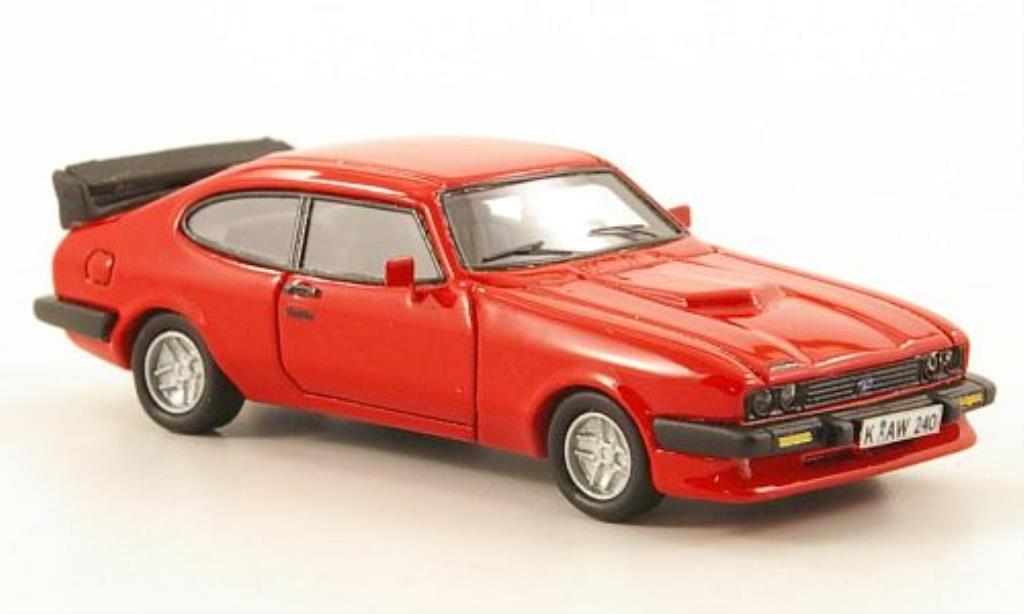 Ford Capri 1/87 Neo MkIII Turbo rosso modellino in miniatura