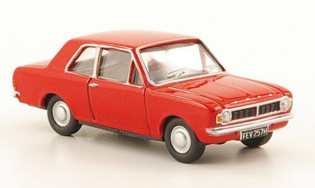 Ford Cortina 1/76 Oxford MKII rosso modellino in miniatura