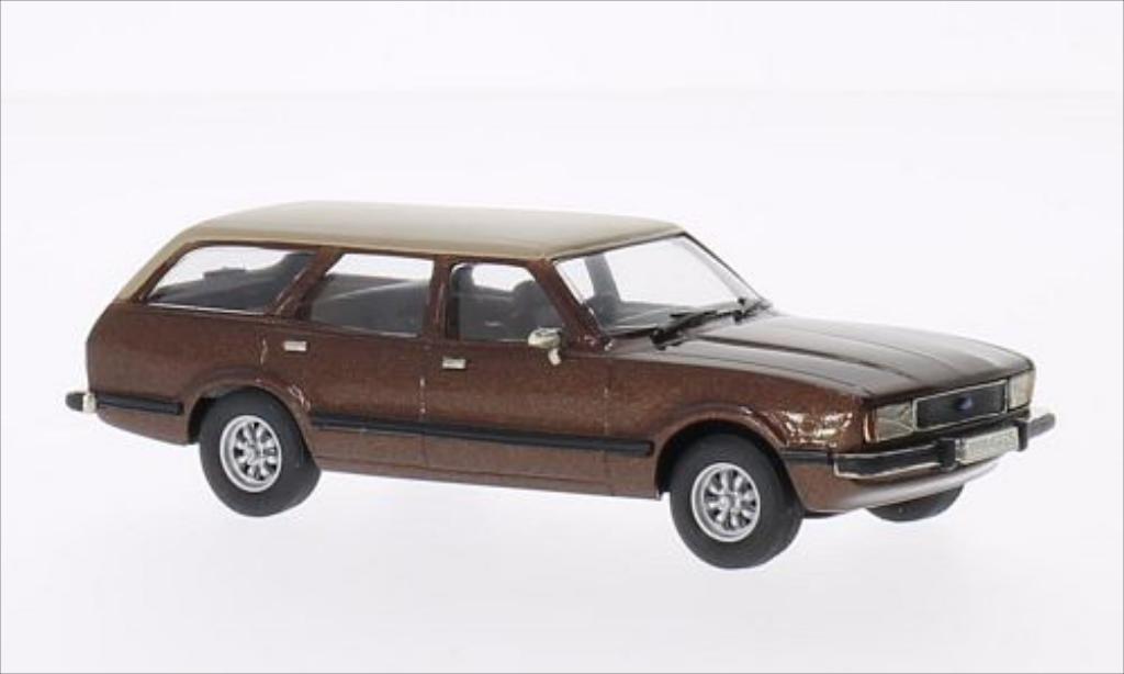Ford Cortina 1/43 Brooklin MKIV Ghia metallico marroneee/beige modellino in miniatura