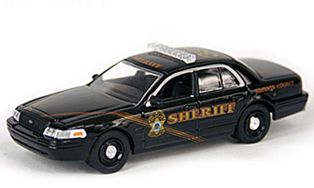 Ford Crown 1/64 Greenlight Victoria Johnson County Sheriff Cruiser Polizei (USA) 2008 modellino in miniatura