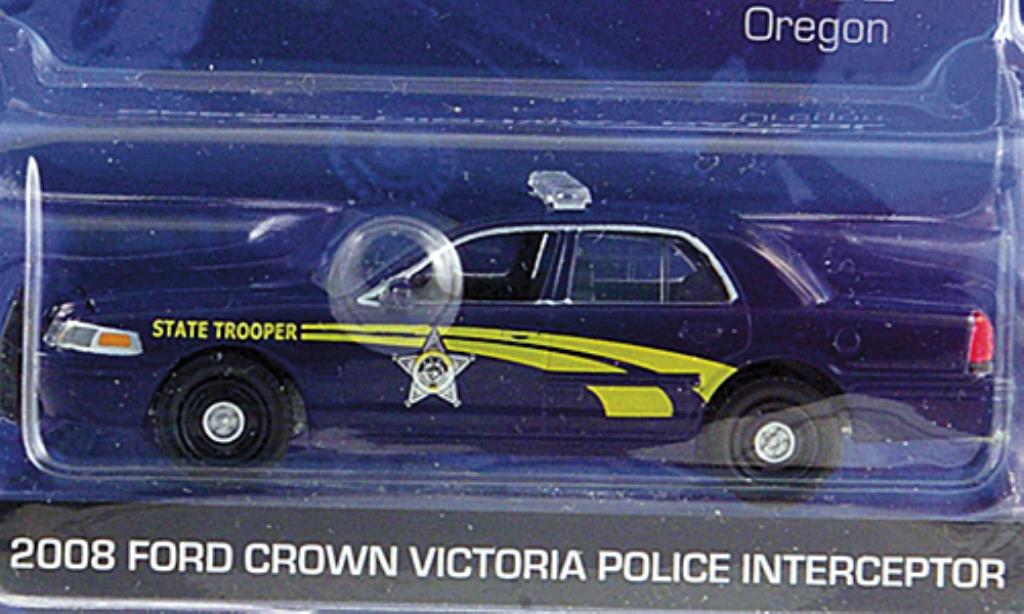 Ford Crown 1/64 Greenlight Victoria Oregon Highway Patrol 2008 modellino in miniatura