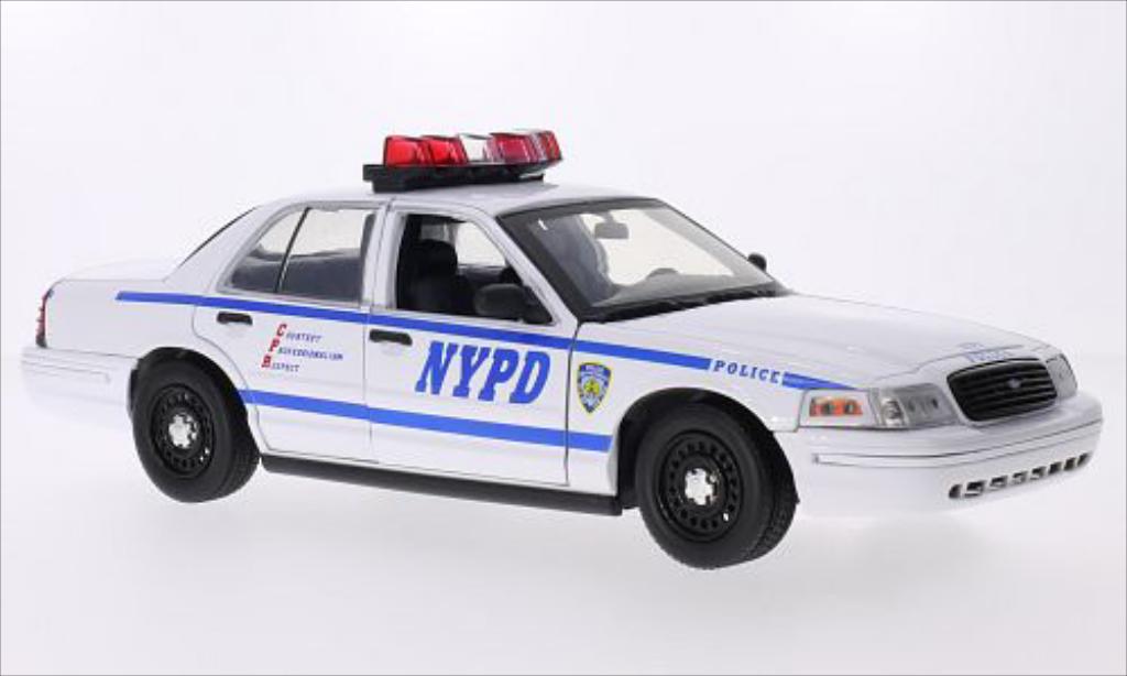 Ford Crown 1/18 Greenlight Victoria Police Interceptor NYPD 2001 modellino in miniatura