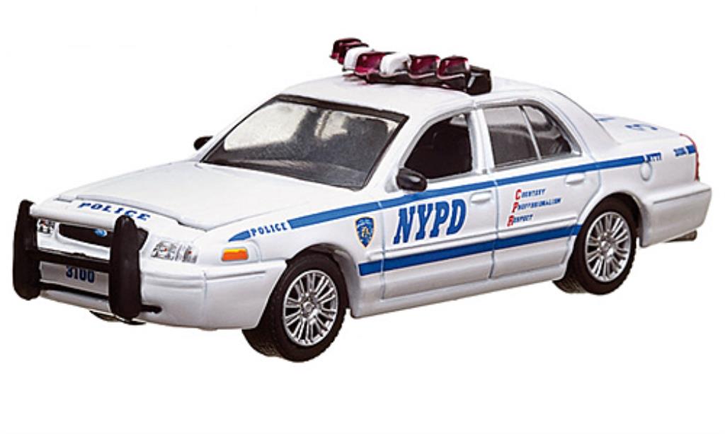 Ford Crown 1/64 Greenlight Victoria Police Interceptor NYPD Polizei (USA) 2008 modellino in miniatura
