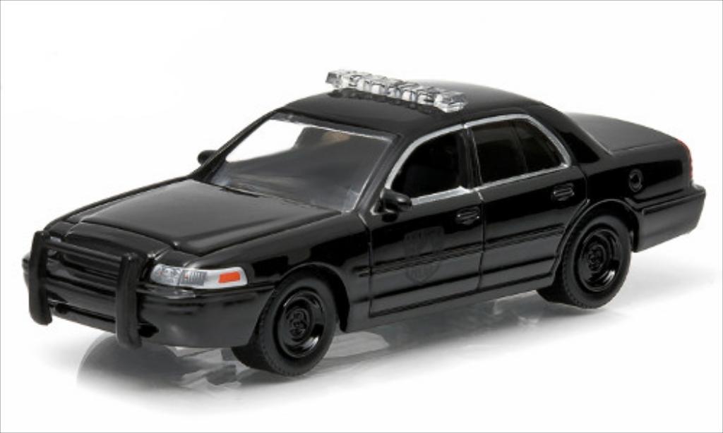 Ford Crown 1/64 Greenlight Victoria Police Interceptor nero 2008 modellino in miniatura