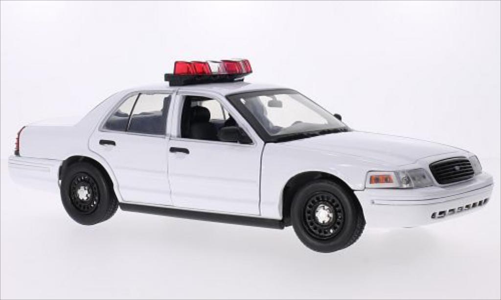Ford Crown 1/18 Greenlight Victoria Police Interceptor bianco 2001 modellino in miniatura