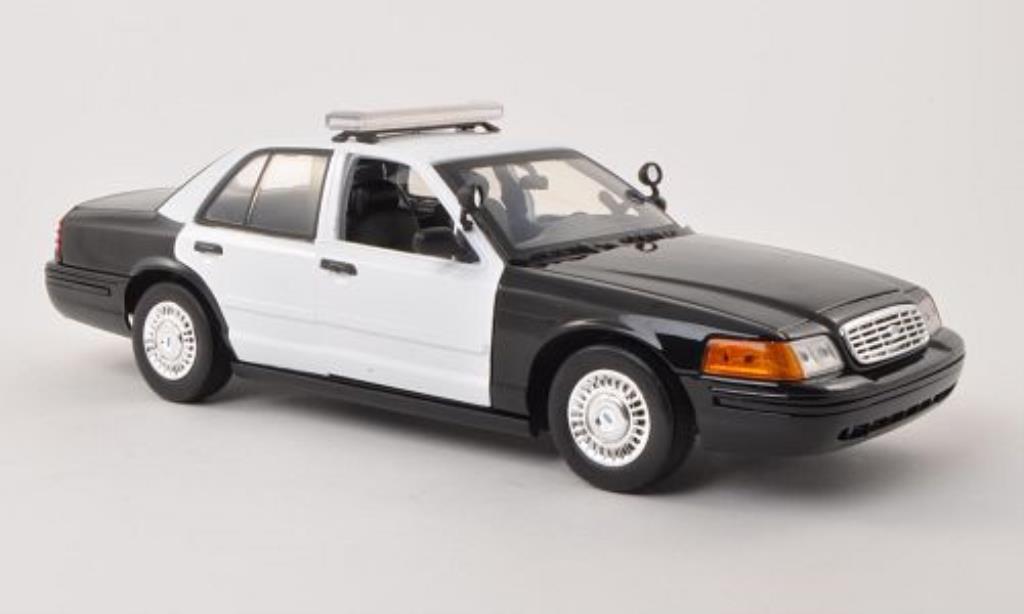 Ford Crown 1/18 Motormax Victoria Police Interceptor bianco/nero Polizei (USA) modellino in miniatura