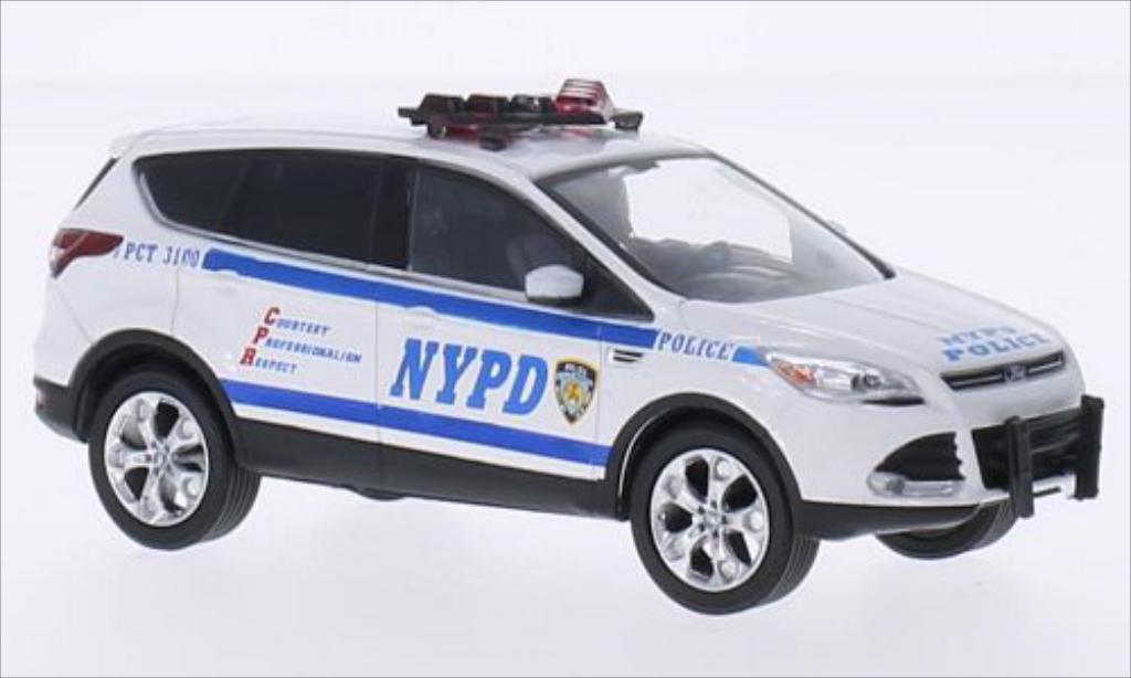 Ford Escape 1/43 Greenlight (Kuga II) bianco NYPD - New York Police 2014 modellino in miniatura
