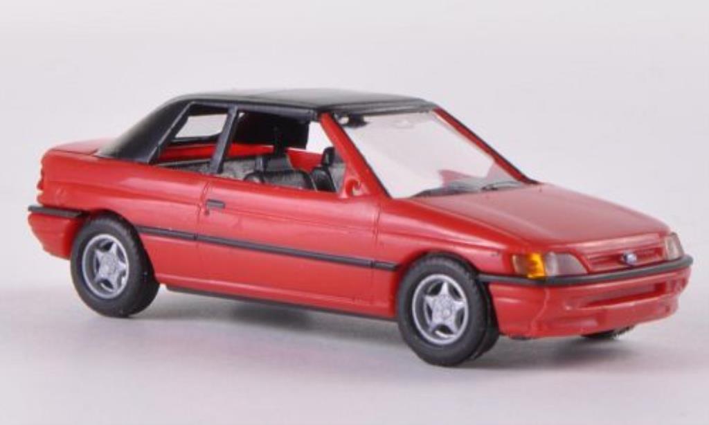 Ford Escort 1/87 Busch Cabrio geschlossen rosso 1991 modellino in miniatura