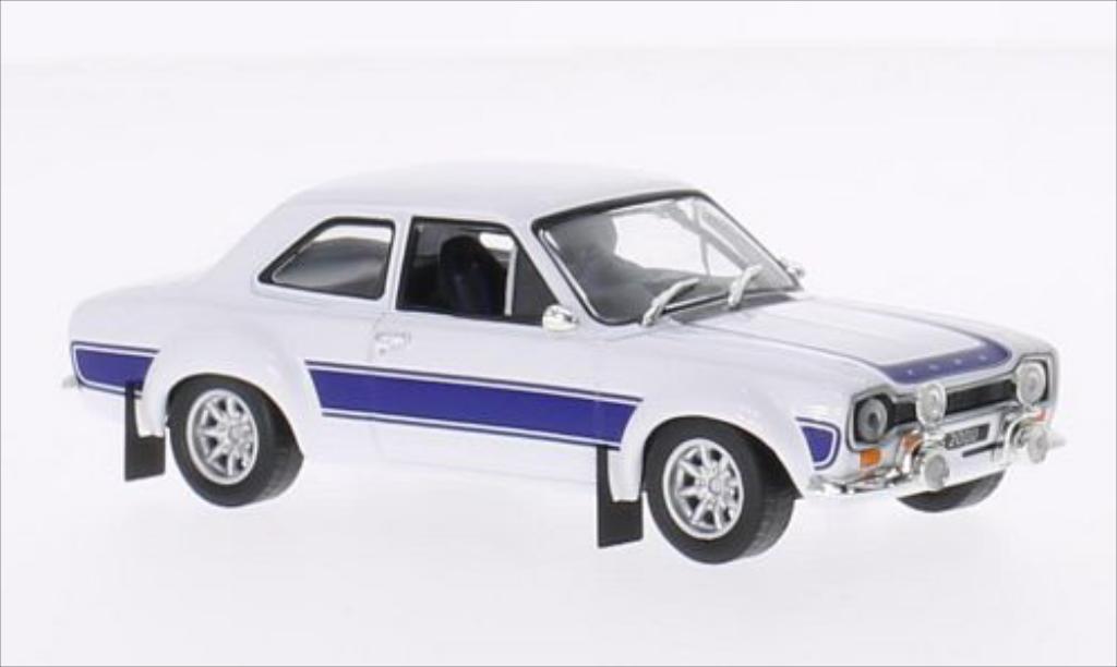 Ford Escort 1/43 Greenlight I 2000 bianco/blu RHD 1974 modellino in miniatura