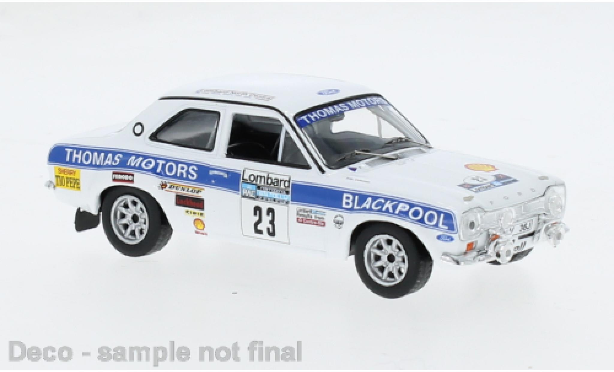 Ford Escort 1/43 IXO MK I RS #23 1:43 modellino in miniatura