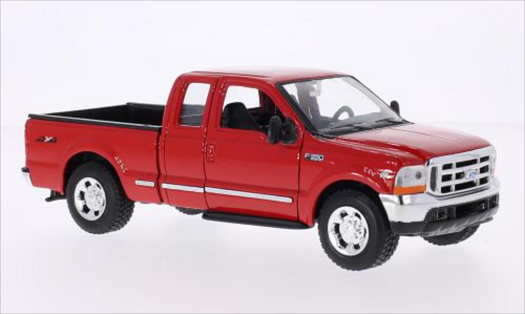 Ford F-350 1/24 Welly XLT Super Duty rosso modellino in miniatura
