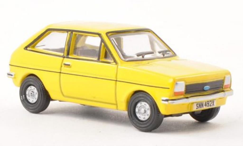 Ford Fiesta 1/76 Oxford MkI giallo modellino in miniatura